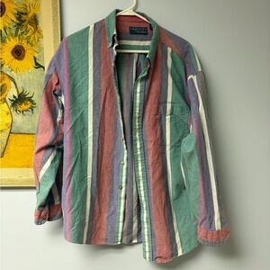 Loafers by reed st James Colorful Striped Button-Up Shirt